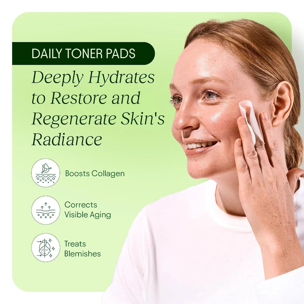 JIYU Snail Mucin Toner Pads for Redness Relief