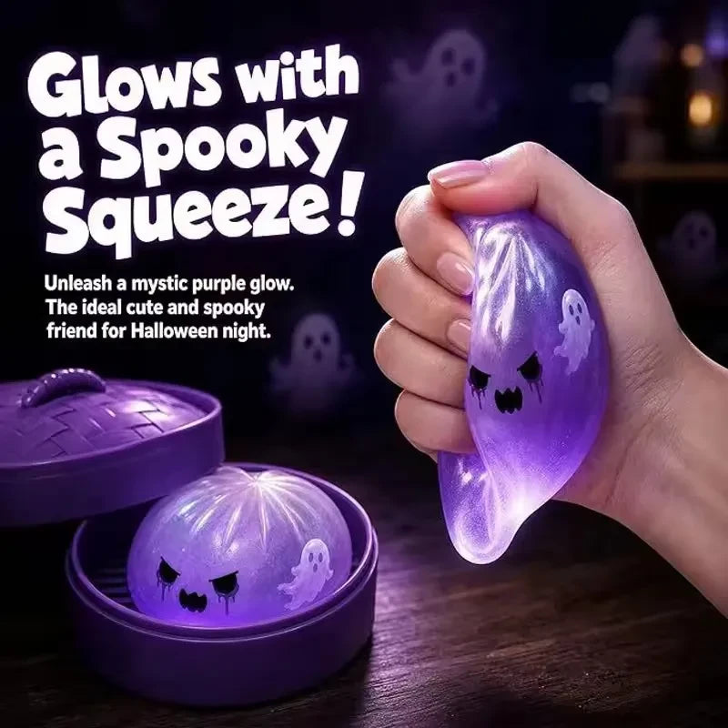 Glitter Ghost Dumpling Squishy Toy