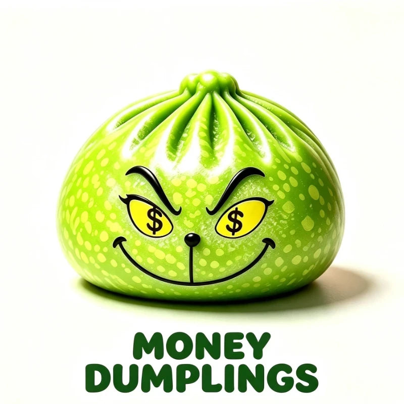 Glitter Green Dumpling Stress Toy