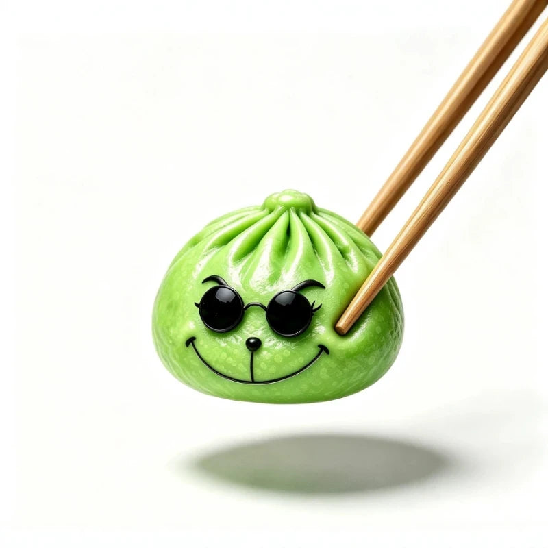 Glitter Green Dumpling Stress Toy